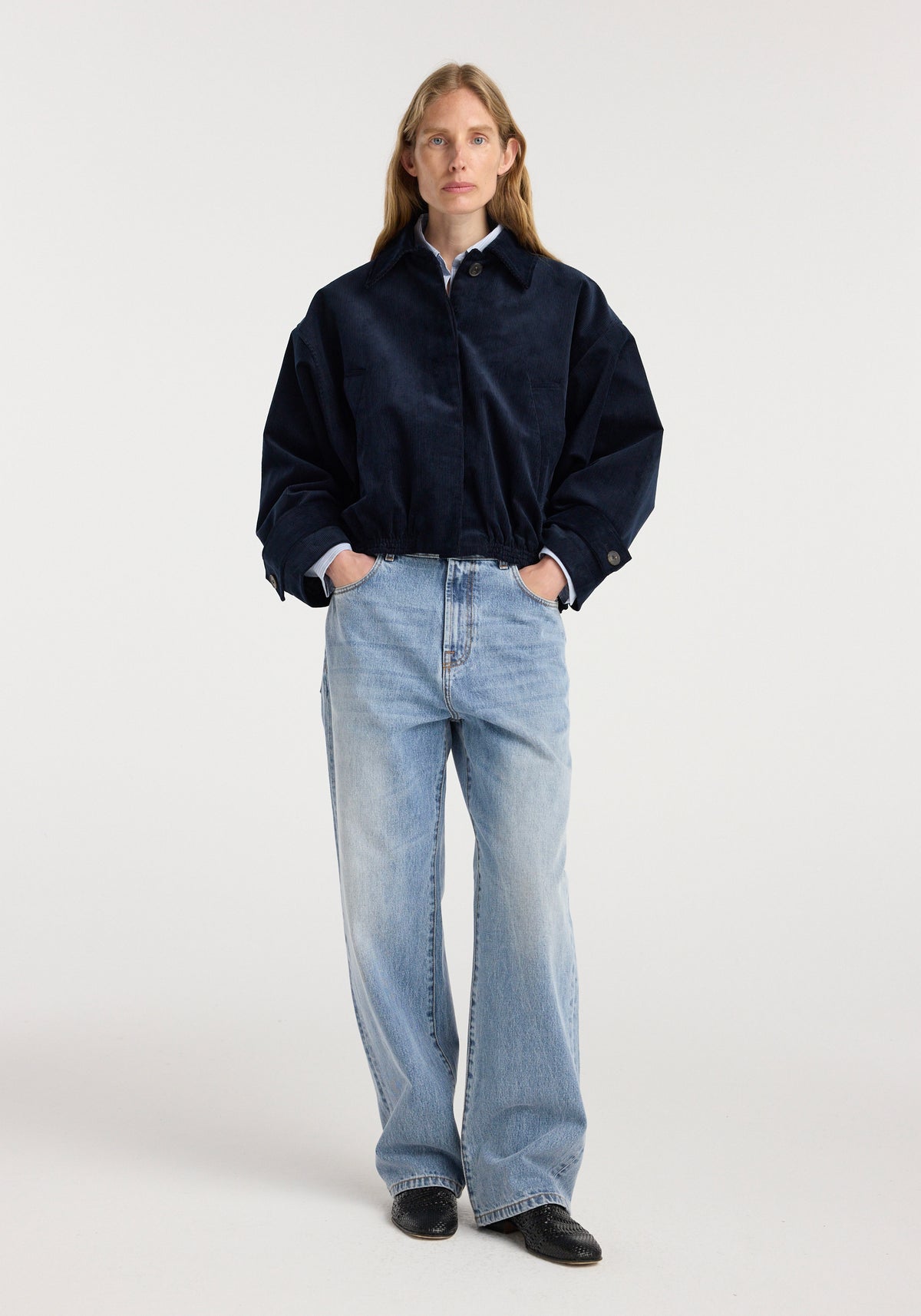 Corduroy blouson jacket | night