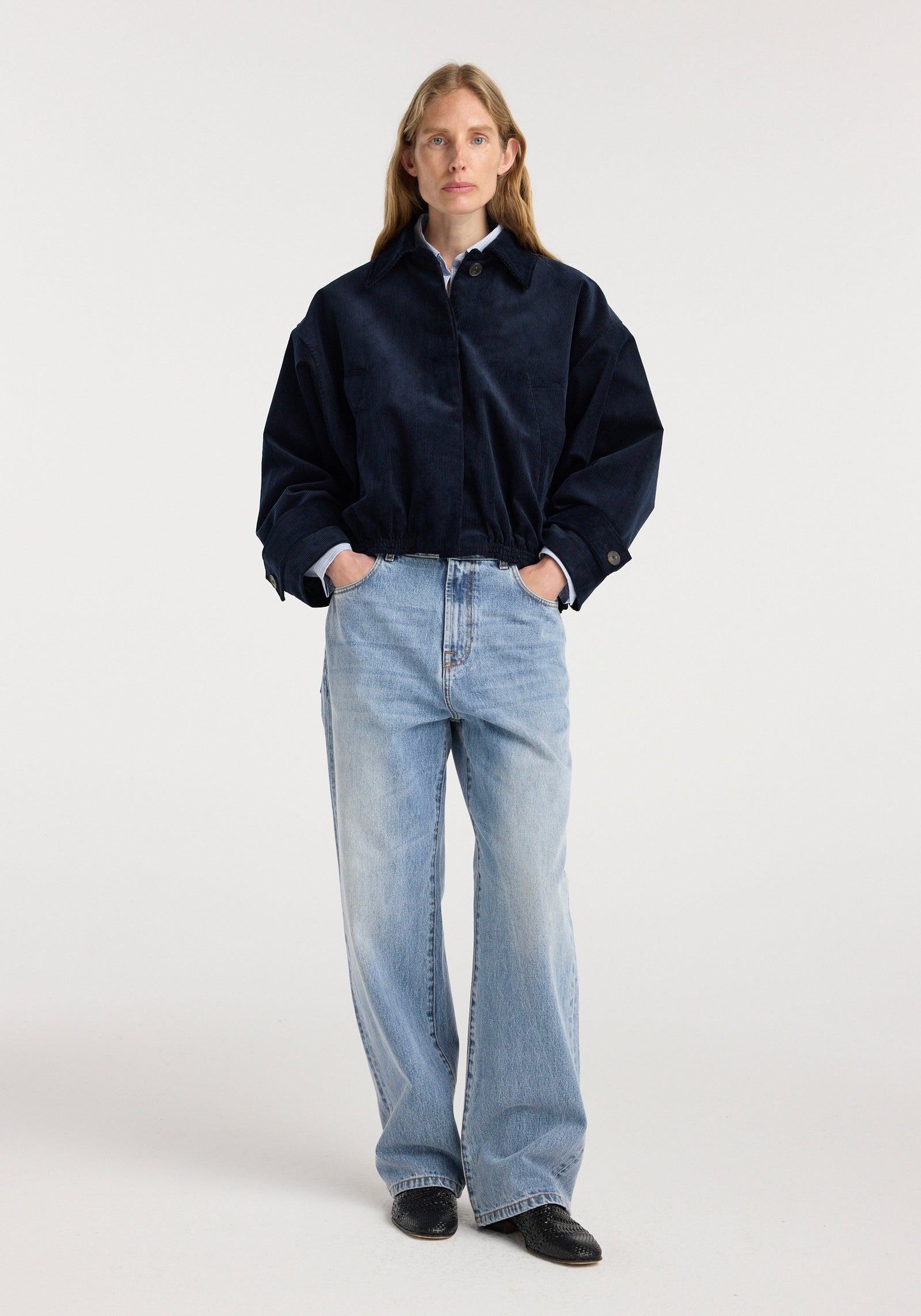 Corduroy blouson jacket | night