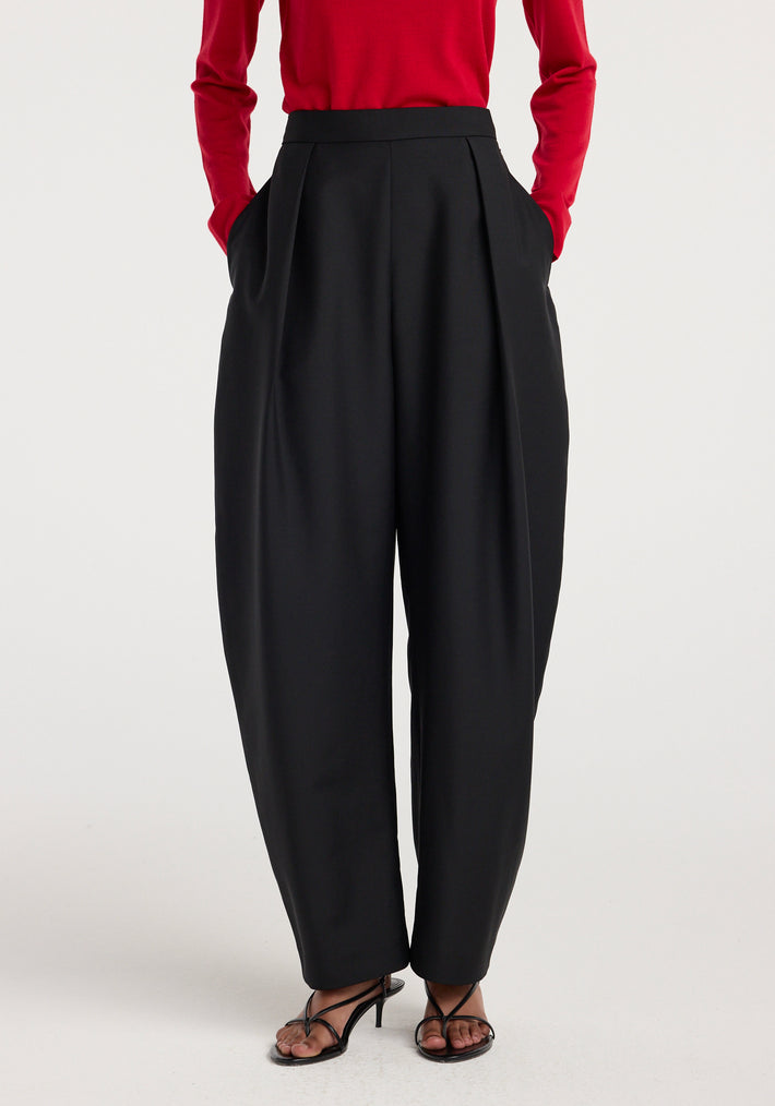 Puck - Sculptural tailored trousers | black