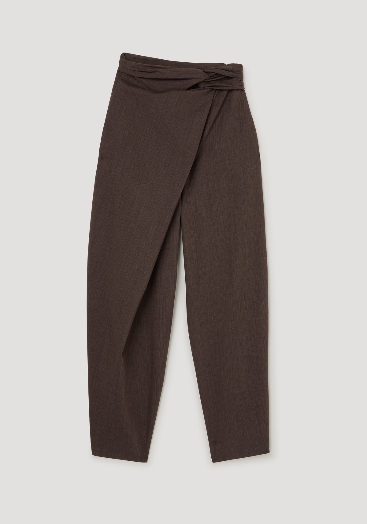 Sarong knot trousers | dark brown