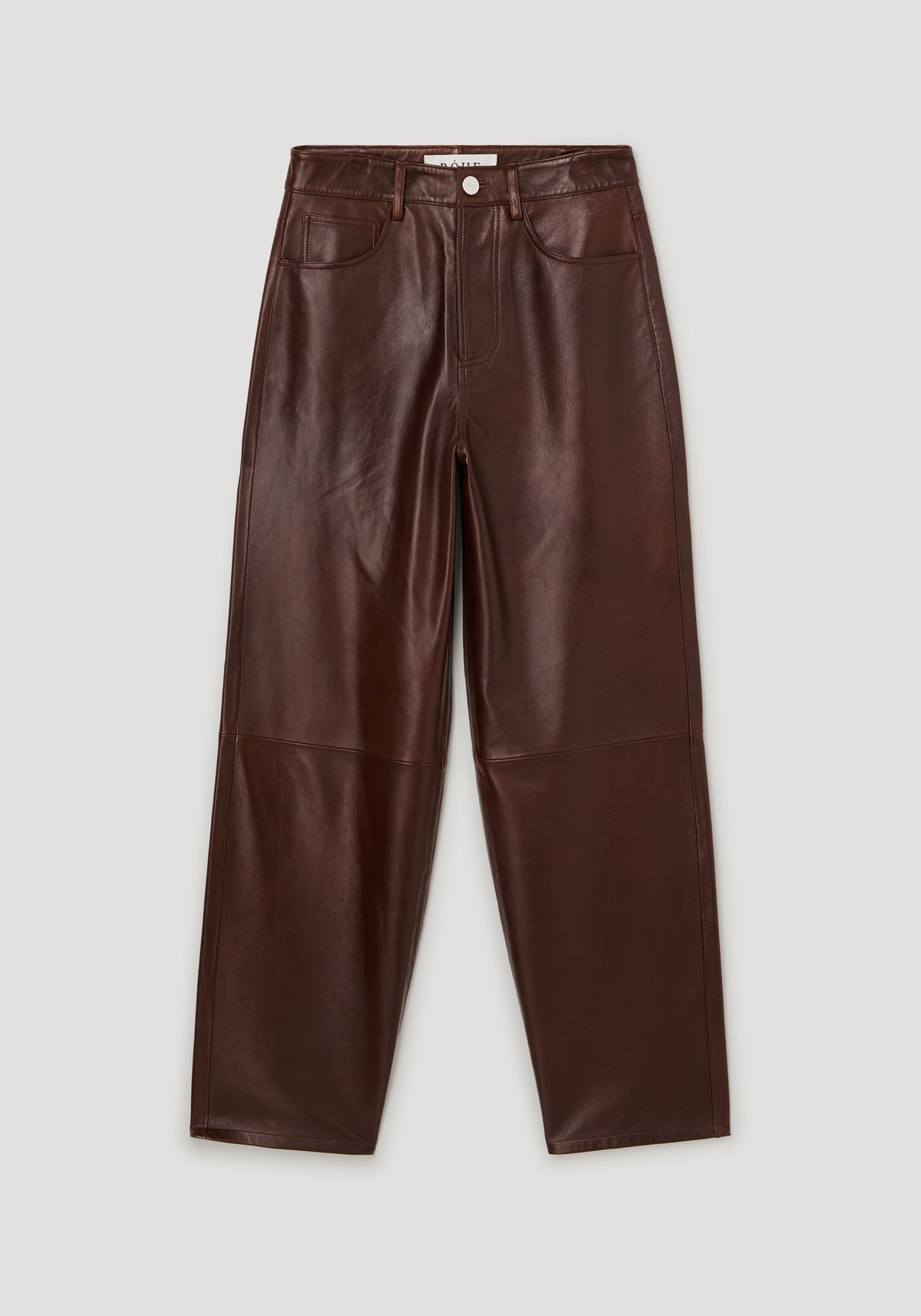 Bruun - Signature baggy leather trousers | tobacco