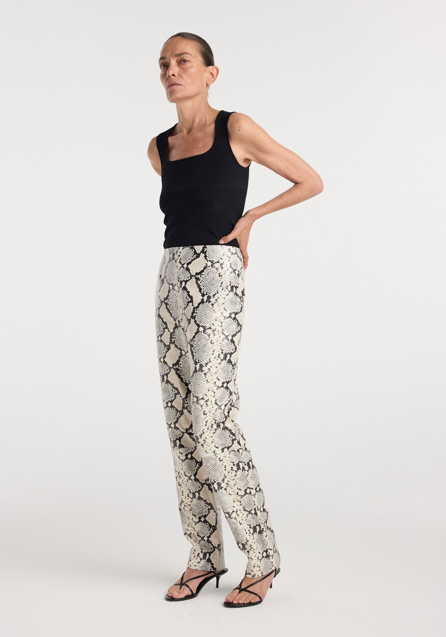 Snakeskin leather trousers | snakeskin