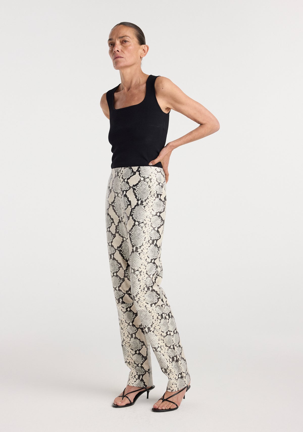 Snakeskin leather trousers | snakeskin