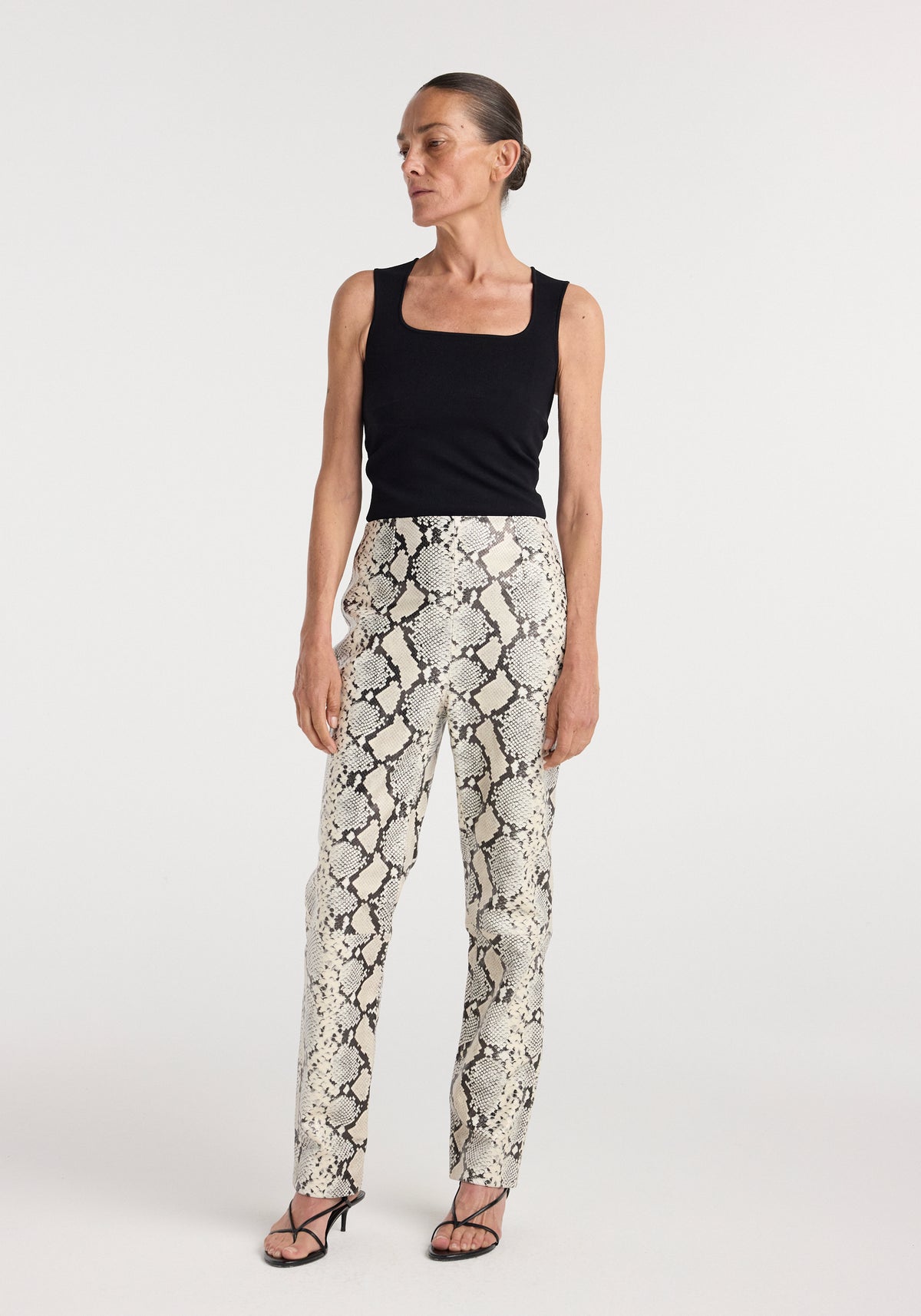 Snakeskin leather trousers | snakeskin