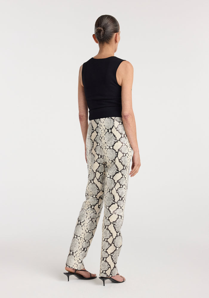 Snakeskin leather trousers | snakeskin