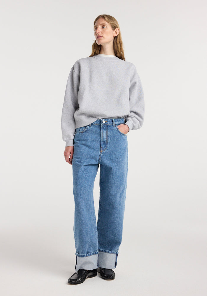 Turn-up baggy denim | heritage blue