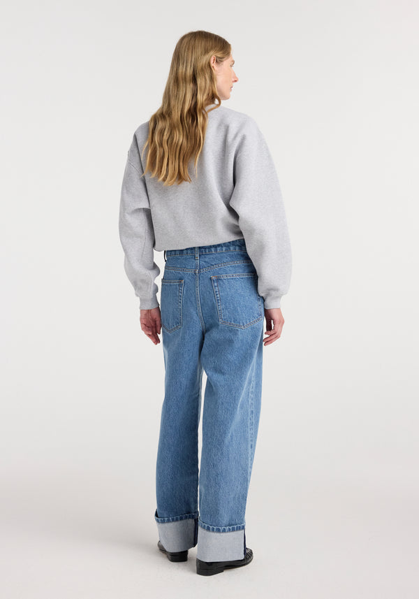 Turn-up baggy denim | heritage blue