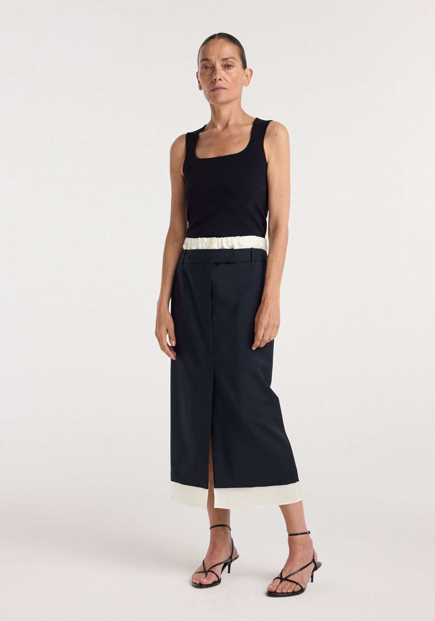 Boxer detailed skirt | navy