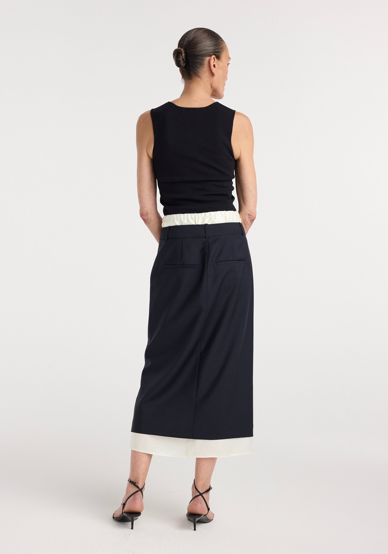 Boxer detailed skirt | navy