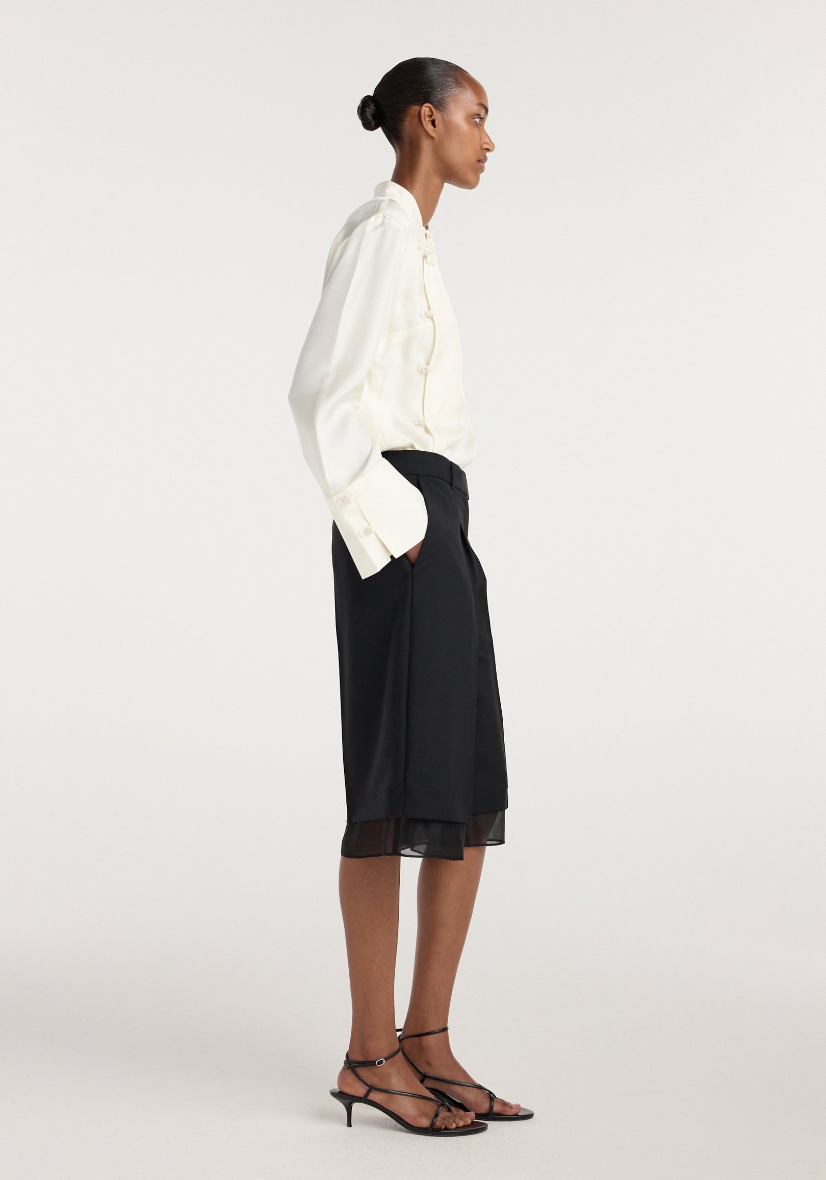 Organza lined shorts | black