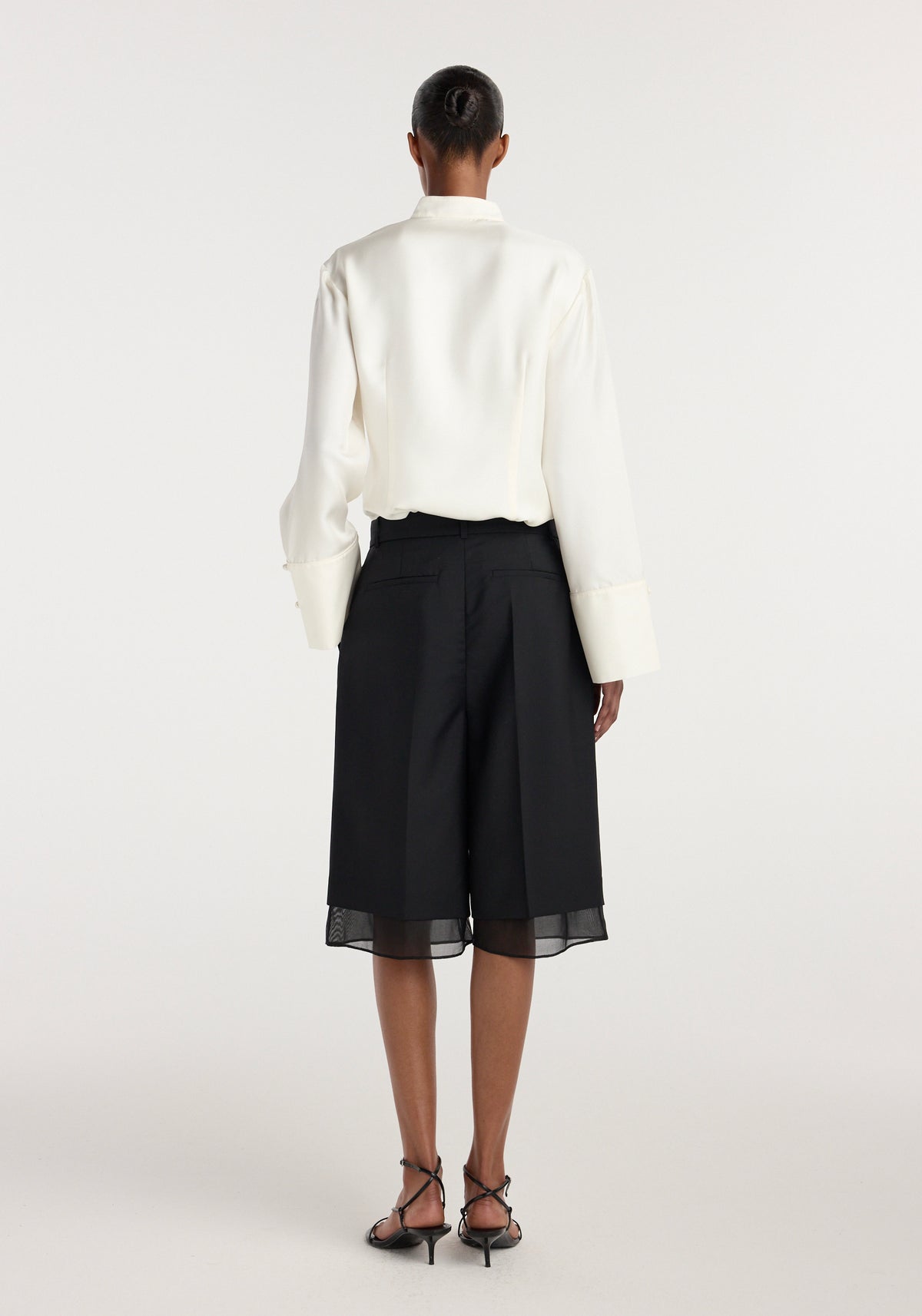 Organza lined shorts | black
