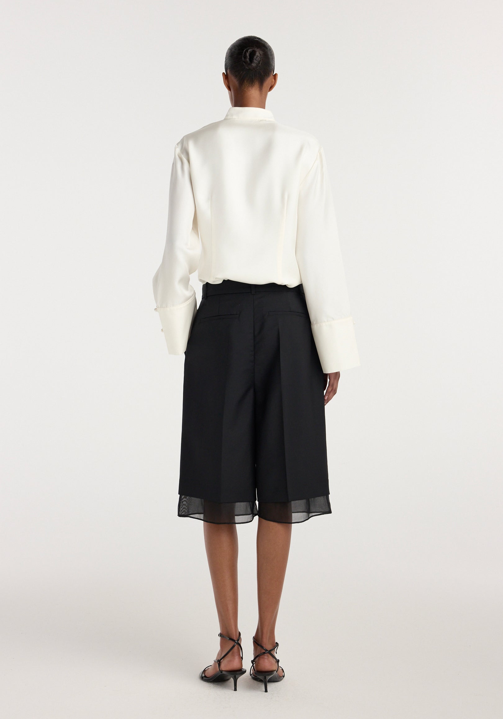 Organza lined shorts | black
