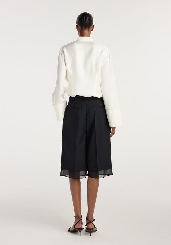 Organza lined shorts | black