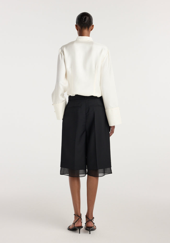 Organza lined shorts | black