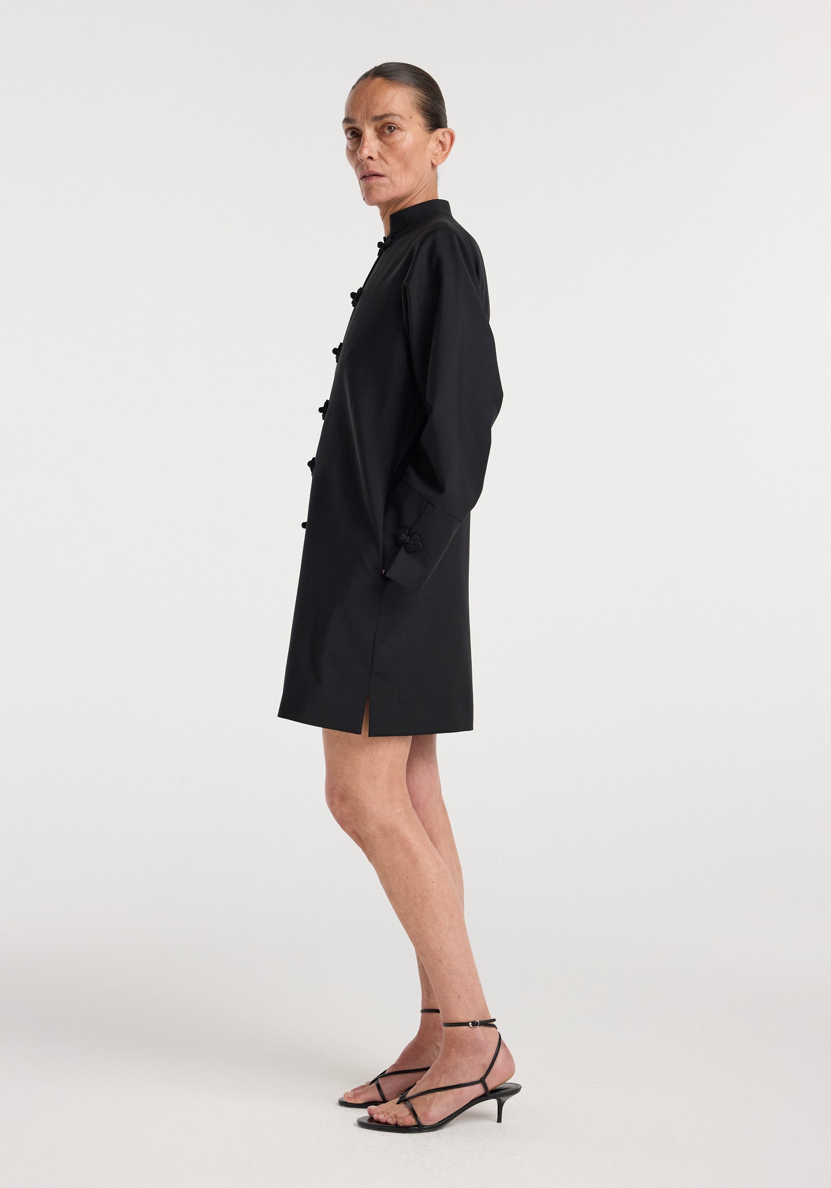 Pankou closure dress | black