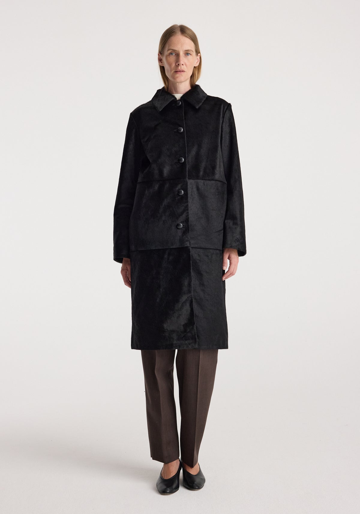 Black ponyhair coat | black