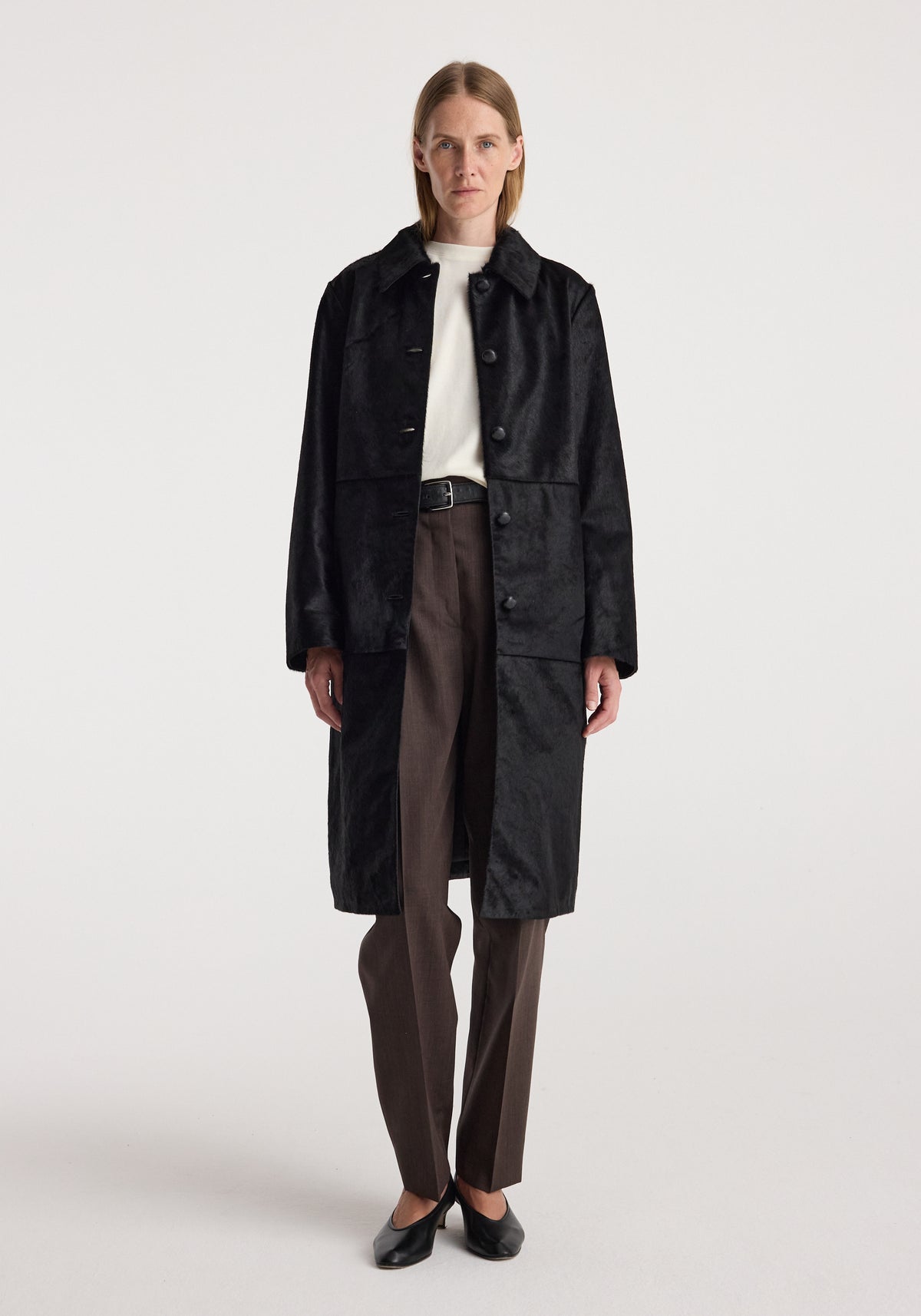 Black ponyhair coat | black