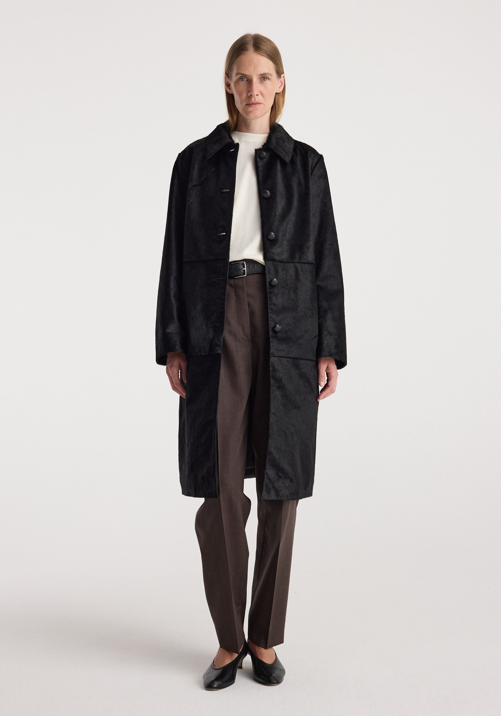 Black ponyhair coat | black