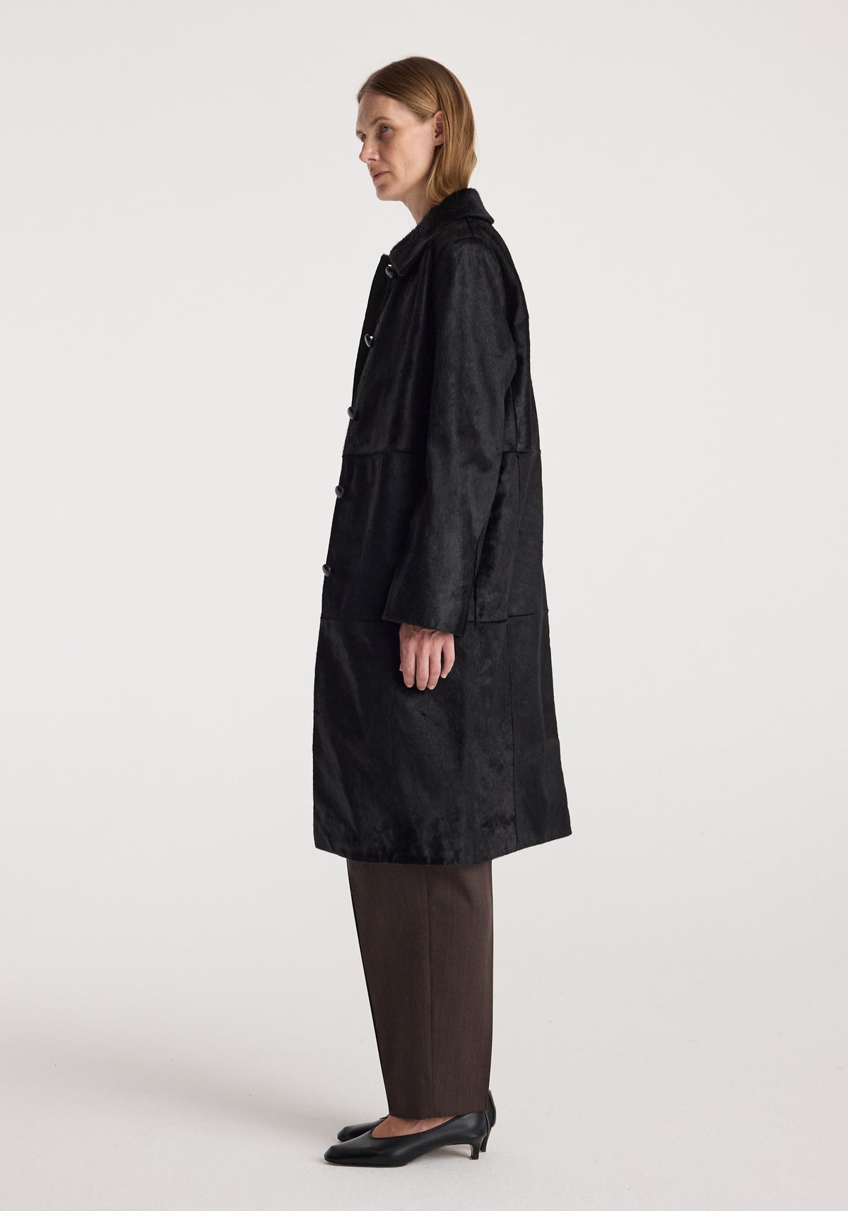 Black ponyhair coat | black