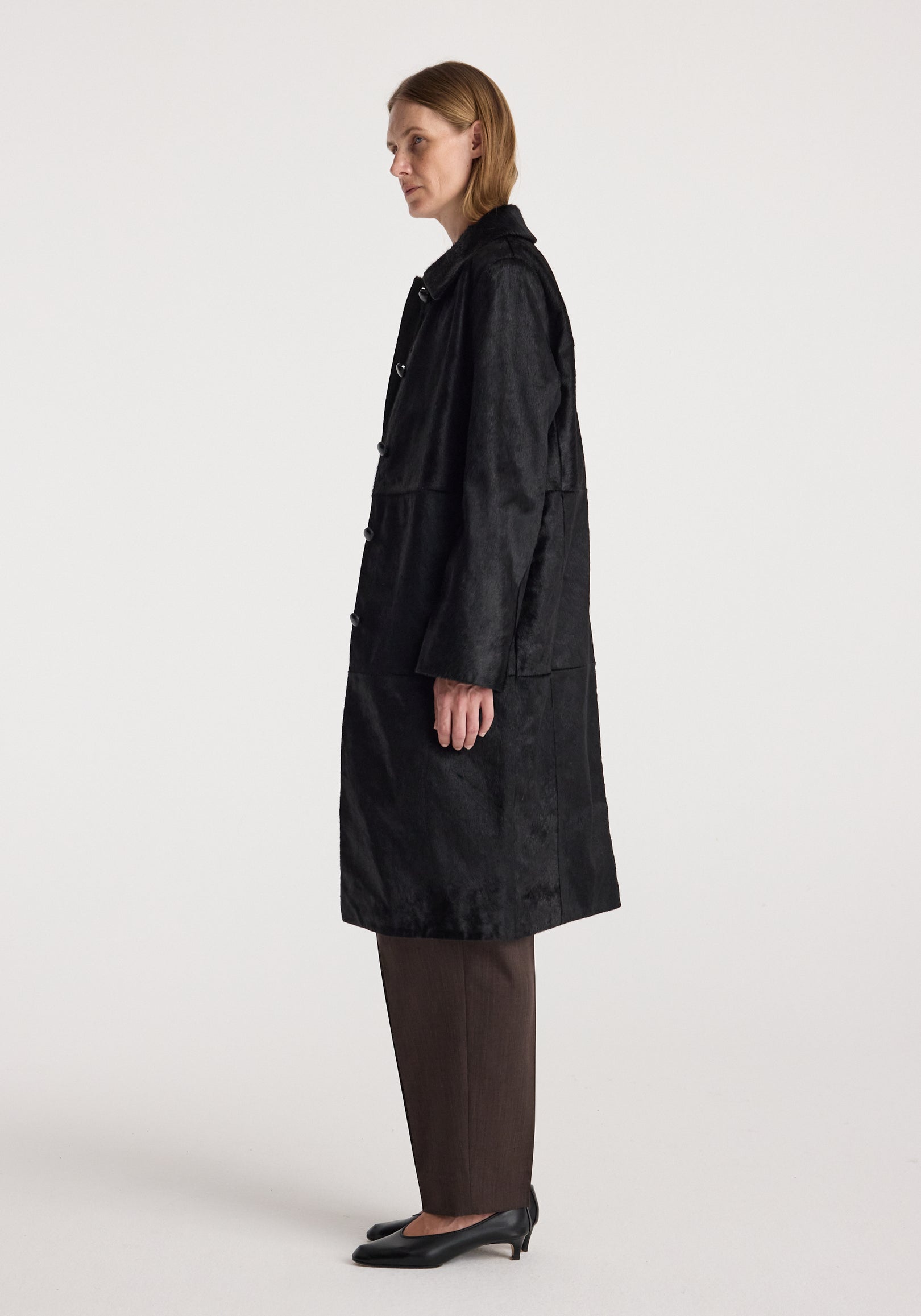 Black ponyhair coat | black