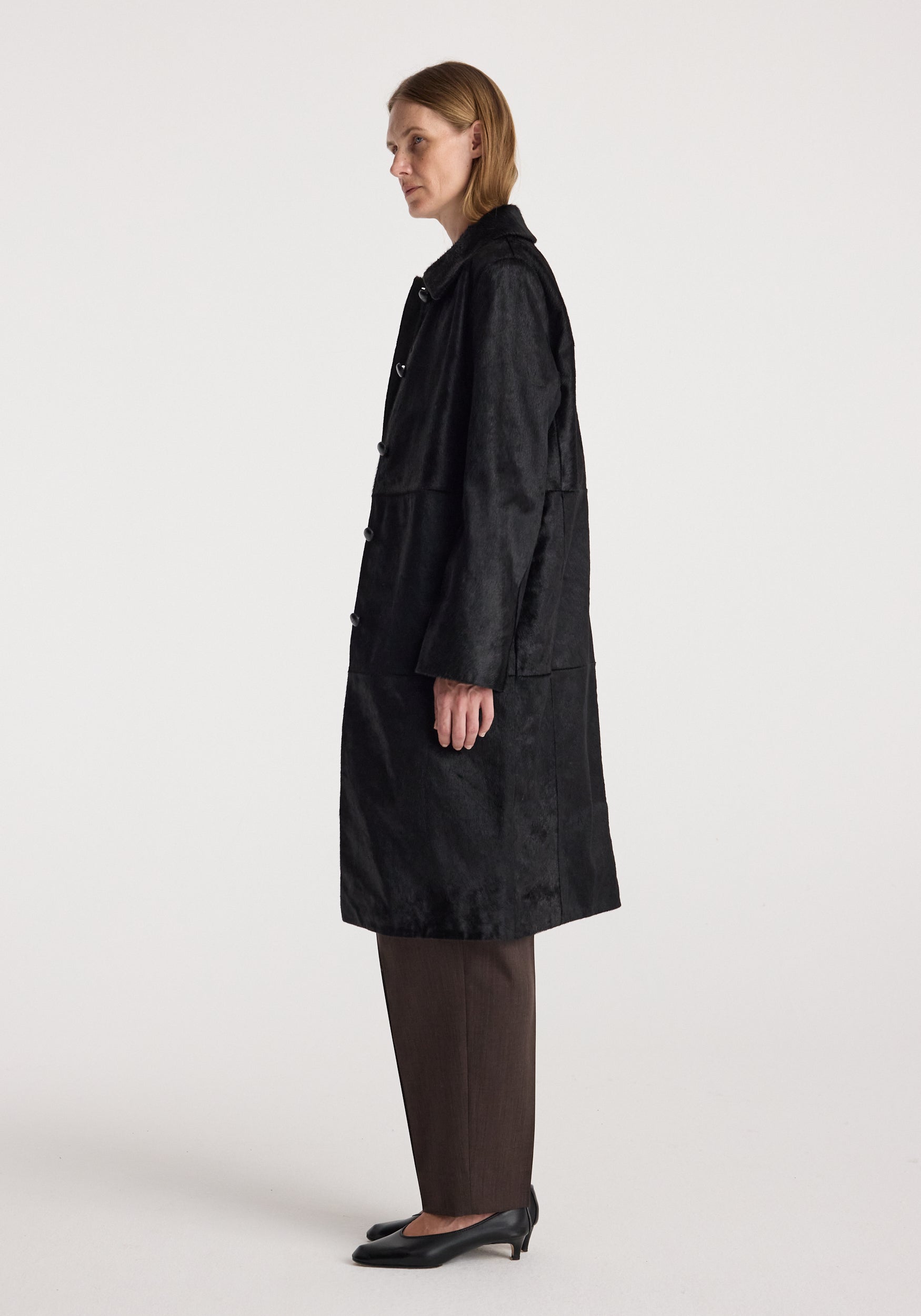 Black ponyhair coat | black