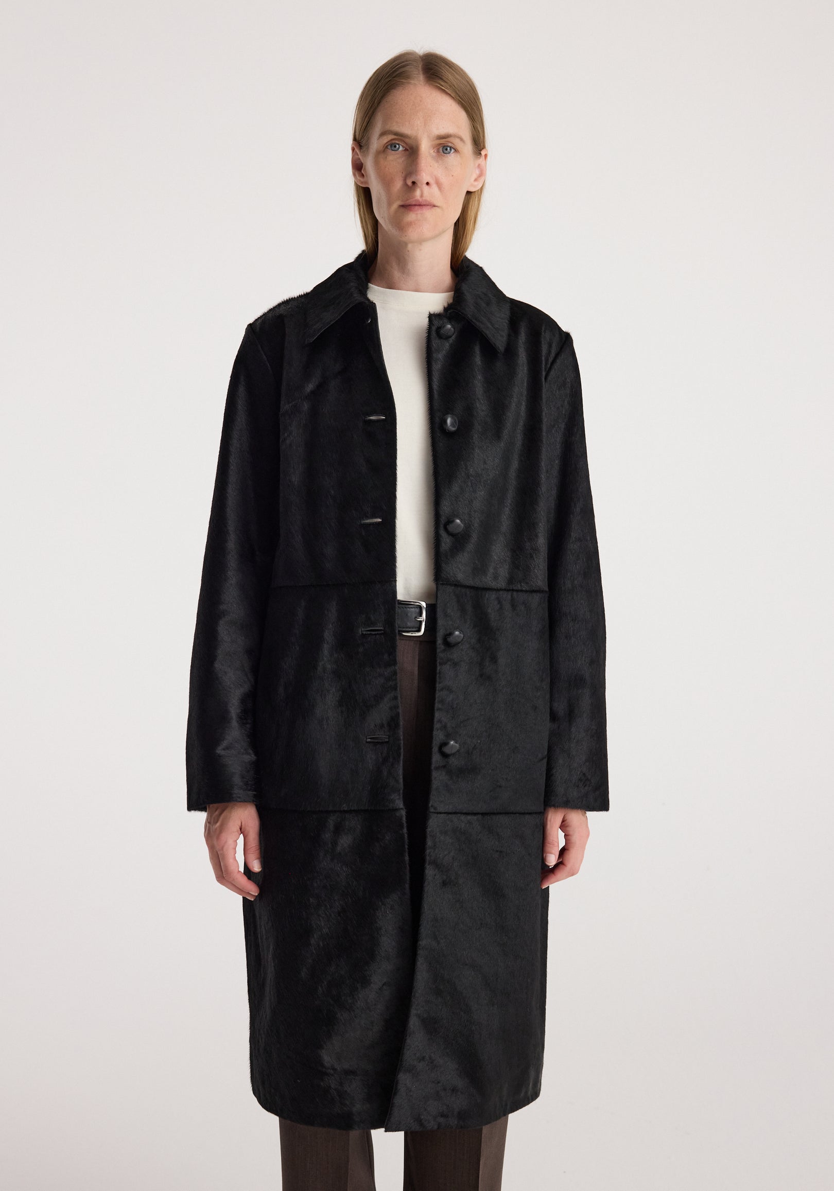 Black ponyhair coat | black