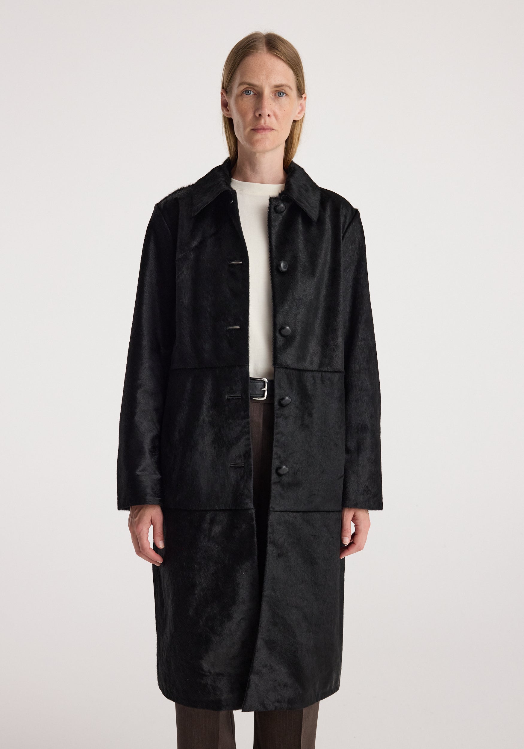 Black ponyhair coat | black