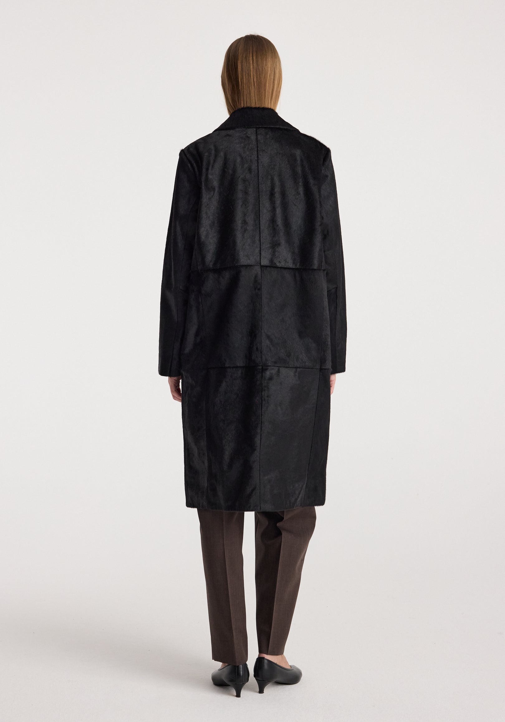 Black ponyhair coat | black