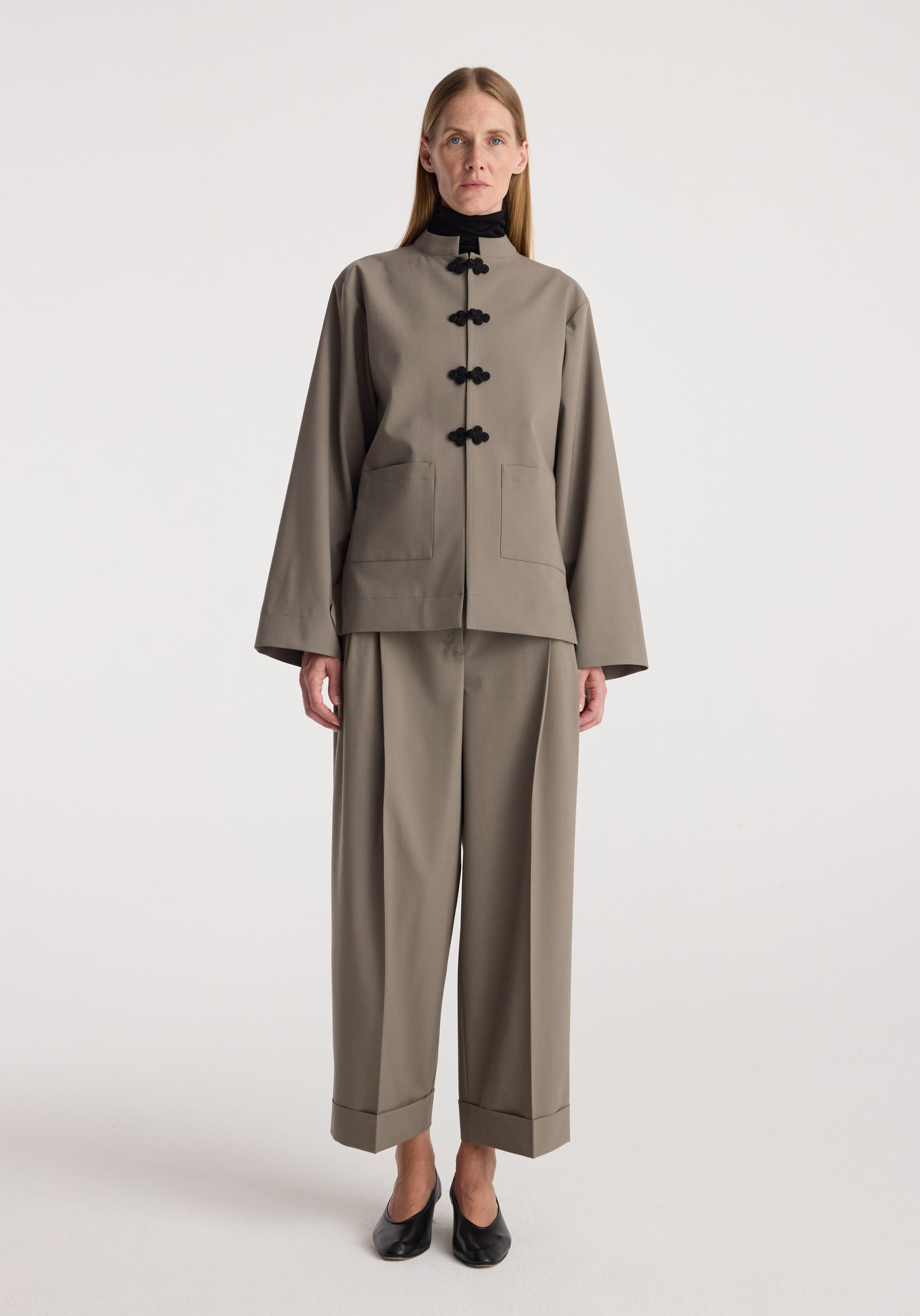 Pankou closure jacket | taupe