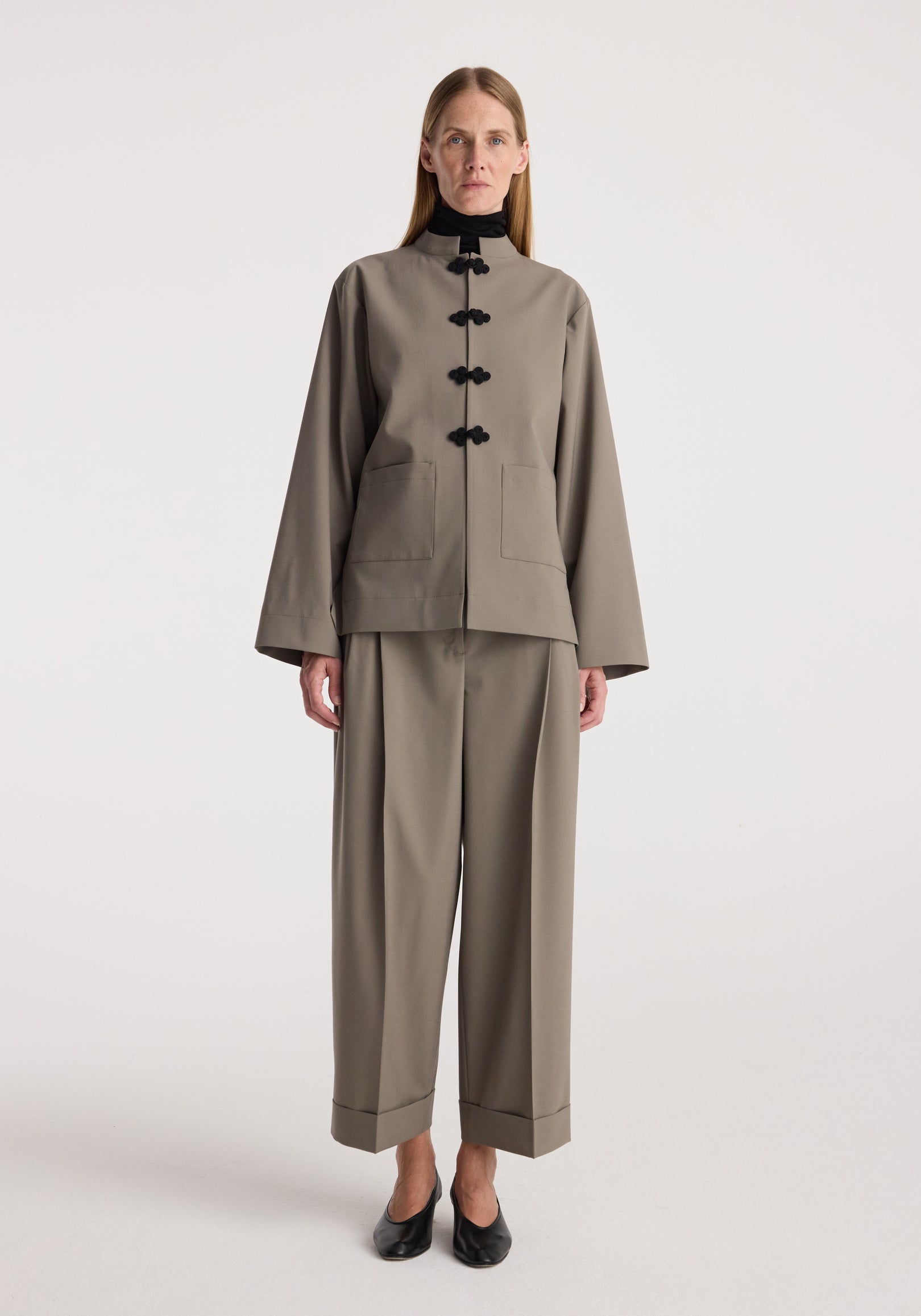 Pankou closure jacket | taupe