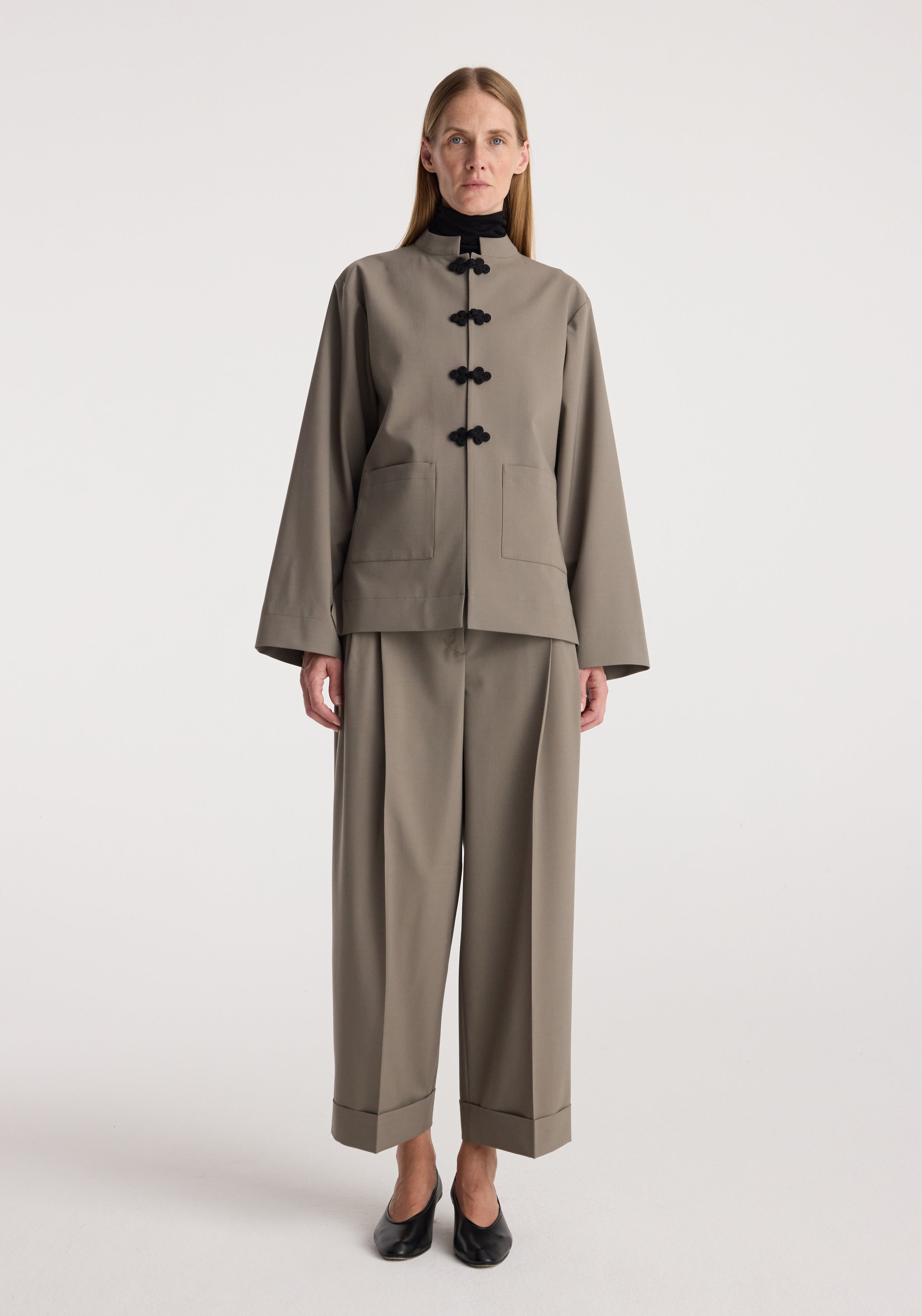 Pankou closure jacket | taupe