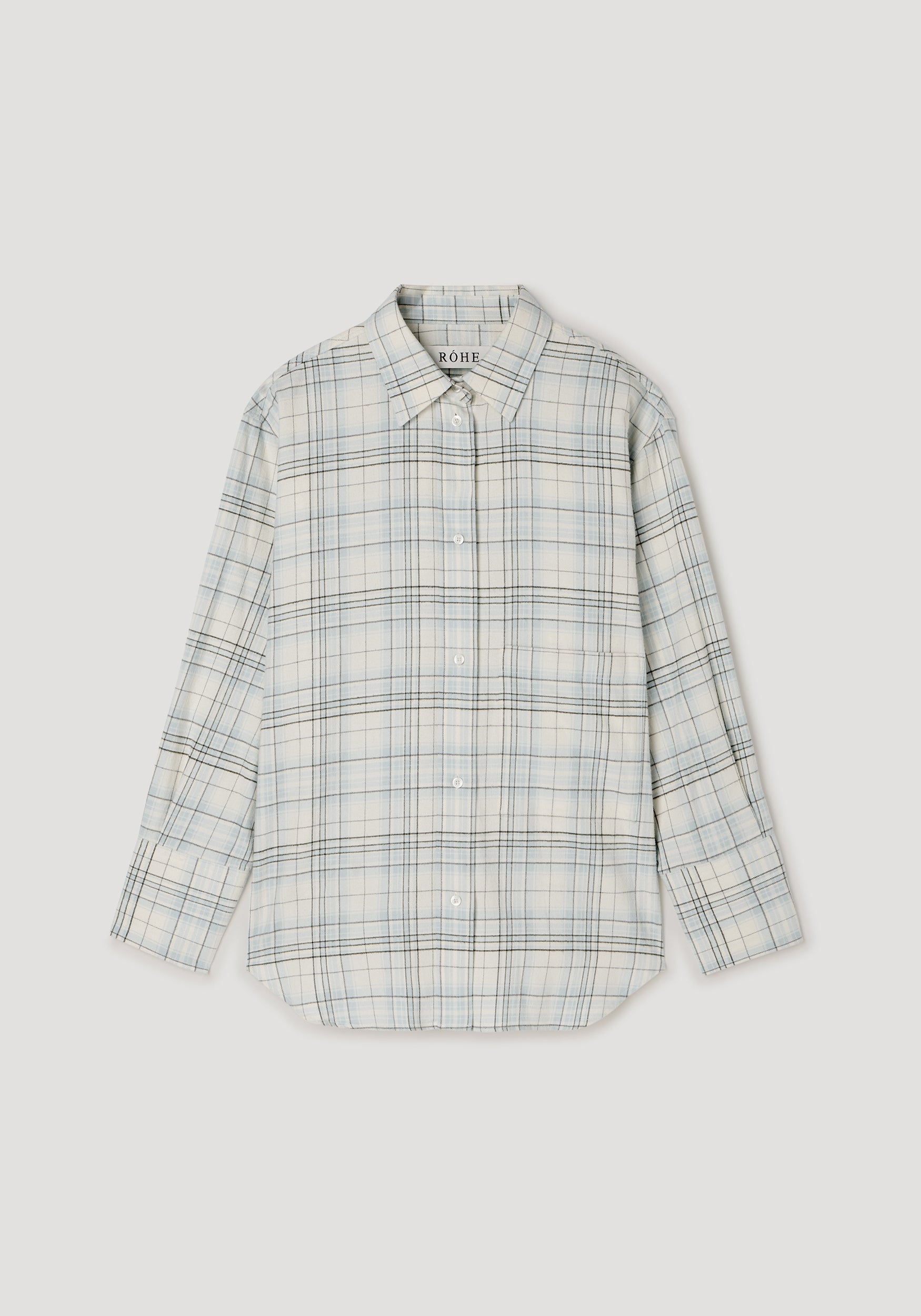 Flannel check overshirt | sea green check