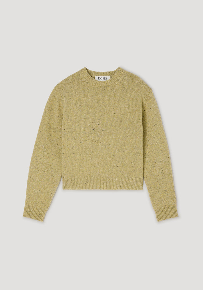 Fitted mouliné crewneck | butter mouliné