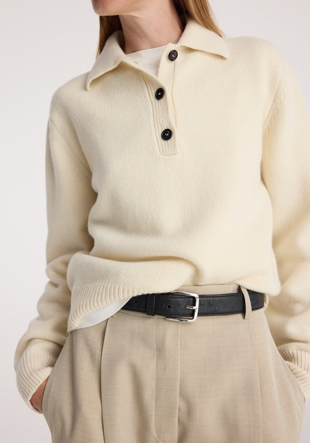 Wool-cashmere polo | cream