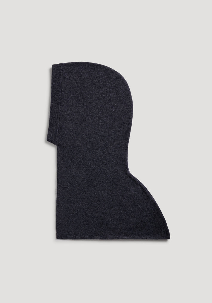 Balaclava | anthracite melange in dark gray fabric, designed to fully cover the head and neck for warmth and protection against the cold.