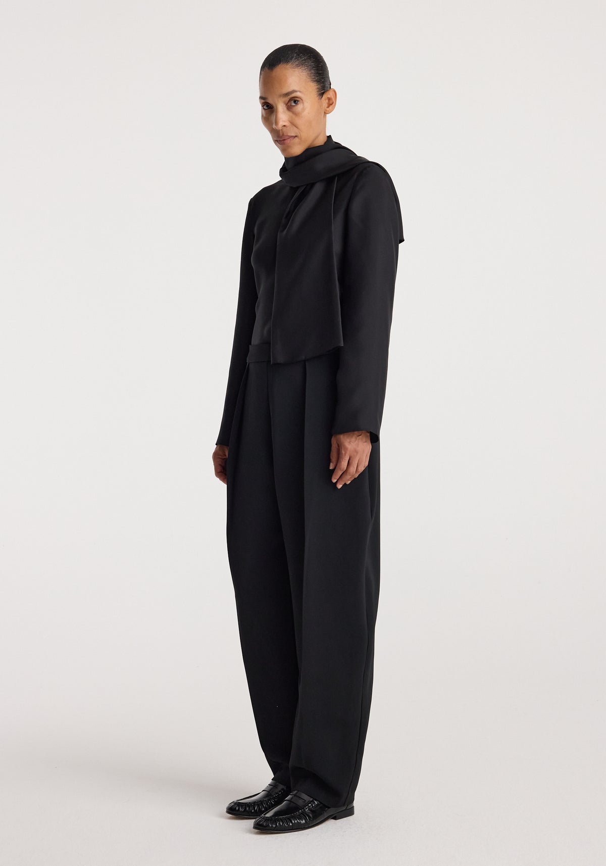Puck - Sculptural tailored trousers | black