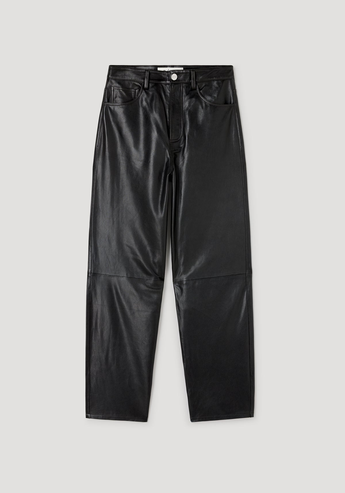 Bruun - Leather baggy trousers | anthracite