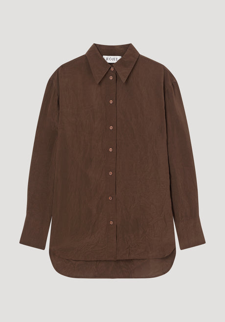 Oversized shirt | dark brown