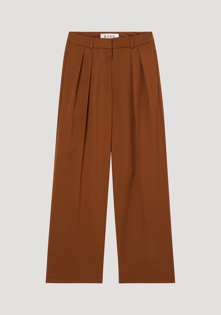 Pleated tailored trousers | rust