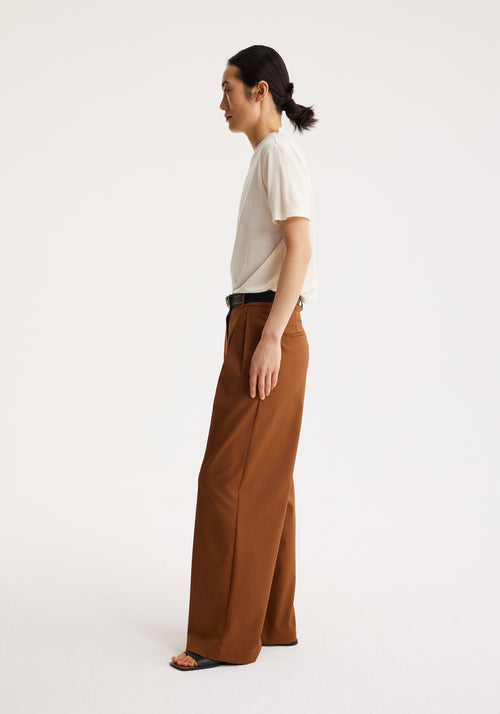 Wide leg tailored trousers | rust