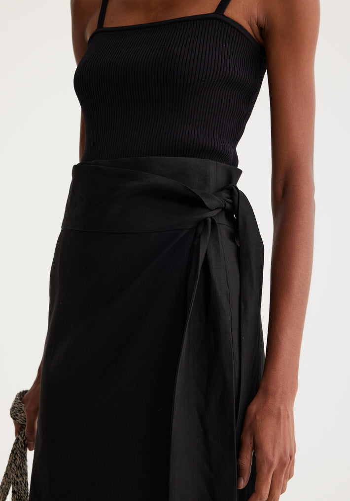 Wrap skirt | noir