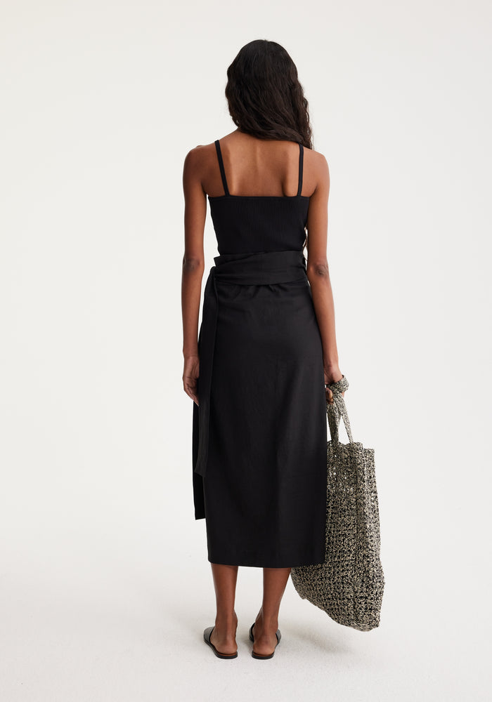 Wrap skirt | noir