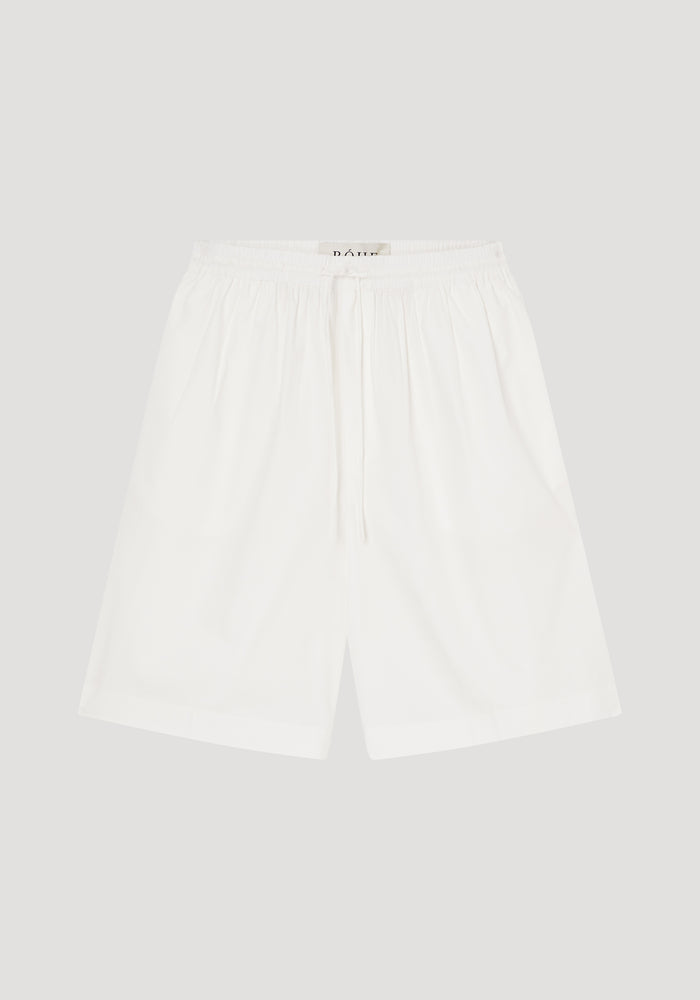 Beach poplin shorts | white