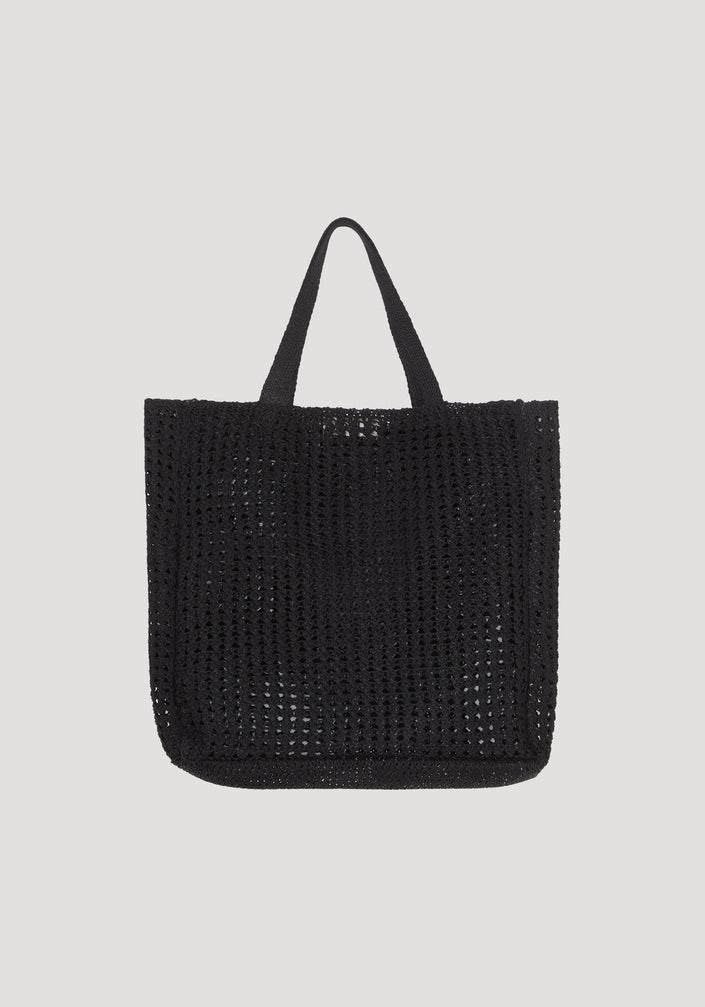 Knitted tote bag | noir
