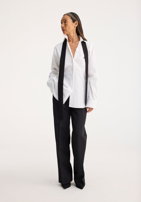 Detachable tie shirt | optic white