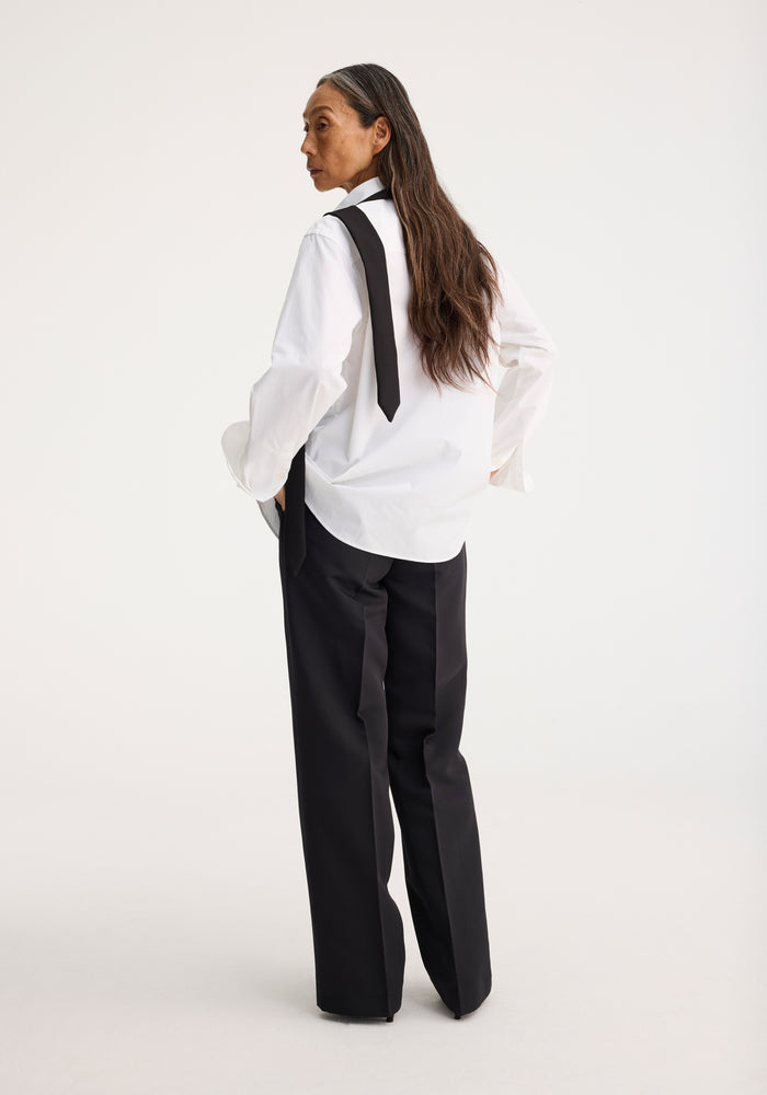 Detachable tie shirt | optic white