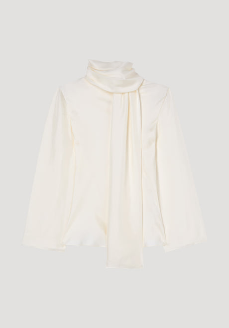 Silk foulard top | cream