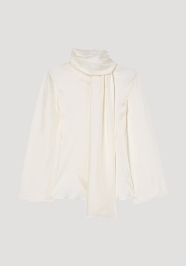 Silk foulard top | cream