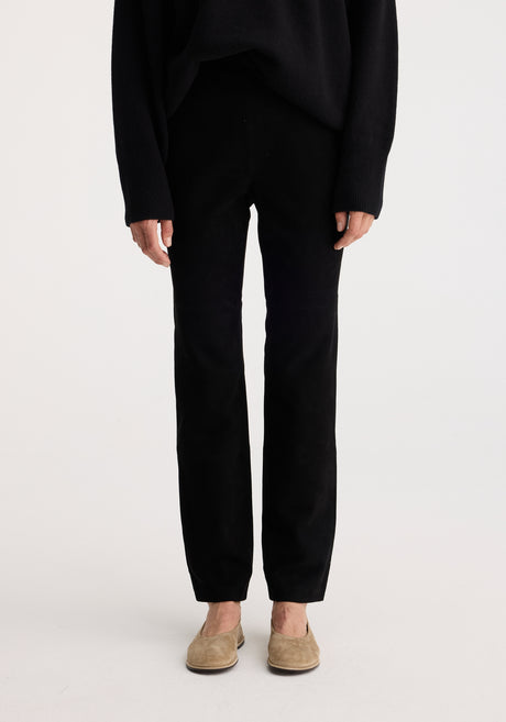 Suede trousers | black