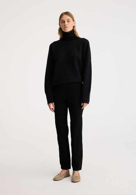 Suede trousers | black